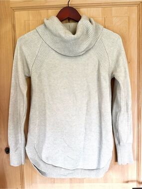 Time and Tru Cream Cowl Neck Sweater